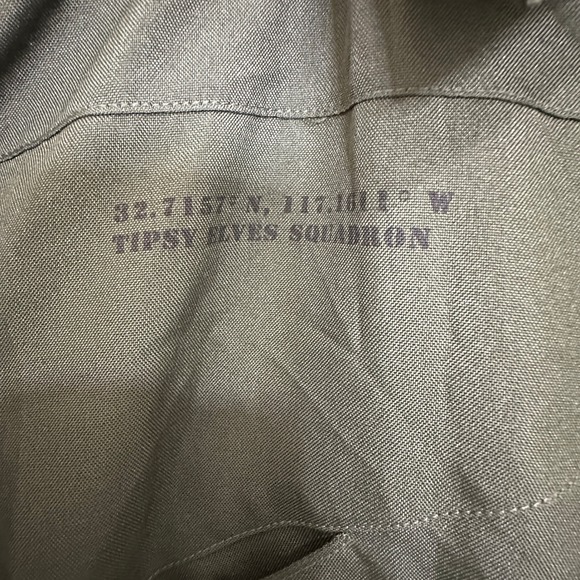 Tipsy Elves Squadron Flight Suit Jumpsuit Olive Green Military Costume Mens L - Picture 2 of 11